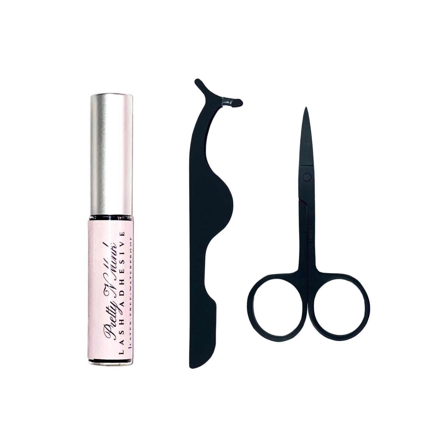 Lash Tool Set + Adhesive-Our Lash Tool Set + Adhesive includes everything you need for an easy lash application. This set is perfect for lash beginners that need tools and adhesive to get started or if you simply need to stock up on your everyday lash necessities. It includes a full-size lash adhesive, lash applicator, and pair of mini scissors. The compact size makes it perfect to add to your makeup/travel bag. Description Includes: 1 Lash Adhesive, 1 Lash Applicator, and 1 Pair of Mini Scissor