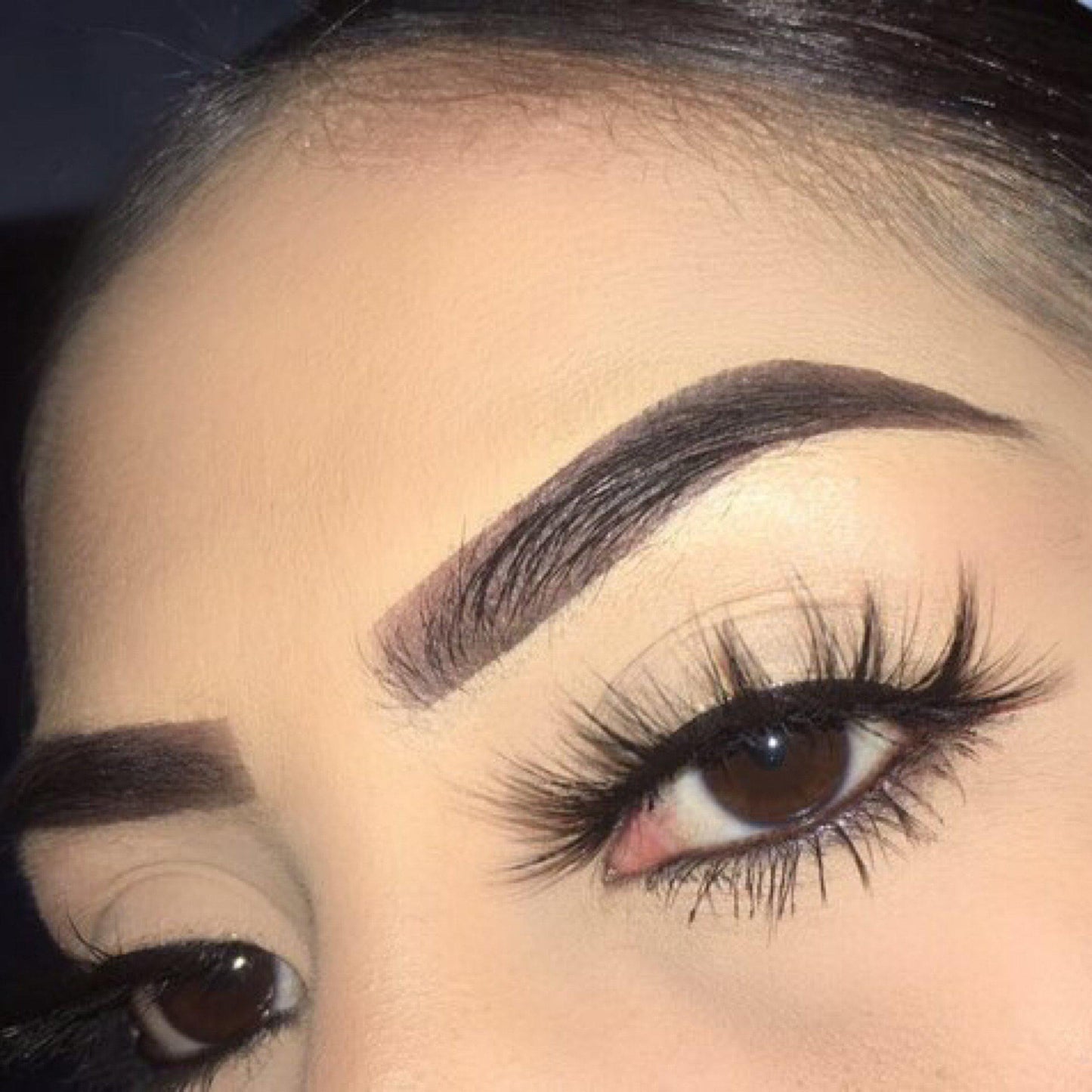 Goddess-High Volume-Our “Goddess” mink lashes feature an elongated crisscross pattern that gives you a long, wispy look. These glamorous lashes have longer hairs in center and shorter hairs on the corners for an open-eye effect. Description Handmade, Cruelty-Free, Wear up to 30x Material: 100% Mink Band: Black Cotton Band Volume: High Style: Wispy, Dramatic, Open-eye, Flirty To Use: Measure and size your lashes by placing the false lash against your lash line where your natural lashes start. Usi