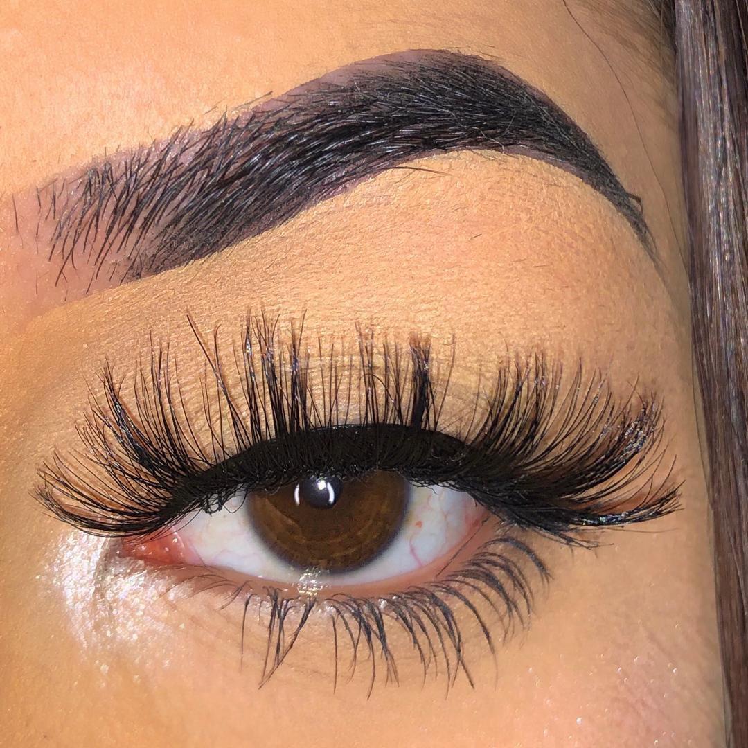 Goddess-High Volume-Our “Goddess” mink lashes feature an elongated crisscross pattern that gives you a long, wispy look. These glamorous lashes have longer hairs in center and shorter hairs on the corners for an open-eye effect. Description Handmade, Cruelty-Free, Wear up to 30x Material: 100% Mink Band: Black Cotton Band Volume: High Style: Wispy, Dramatic, Open-eye, Flirty To Use: Measure and size your lashes by placing the false lash against your lash line where your natural lashes start. Usi