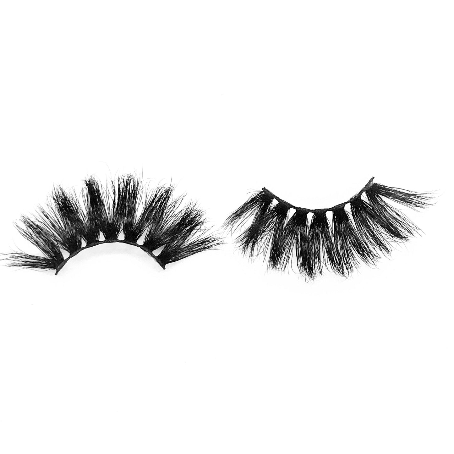 Babydoll-Mega Volume-Our “Babydoll” 5D mink lashes are 25mm long!!! The bigger the better right? Take your look/style to the next level with these dramatic lashes. Super fluffy, soft, and lightweight. Also available in our "Pretty Gal (3-Pack)." Try our "Indespoiled" lashes for a shorter look! Description Handmade, Cruelty-Free, Wear up to 30x Material:100% Mink Band: Black Cotton Band Volume: Mega Volume Style: Wispy, X-Long, Dramatic, Glam, Cat-eye To Use: Measure and size your lashes by placi